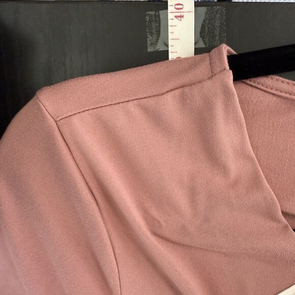 Mother Bee NWT Medium Dusty Pink Mauve Maternity Knee Length Jersey Knit Dress - Picture 13 of 14